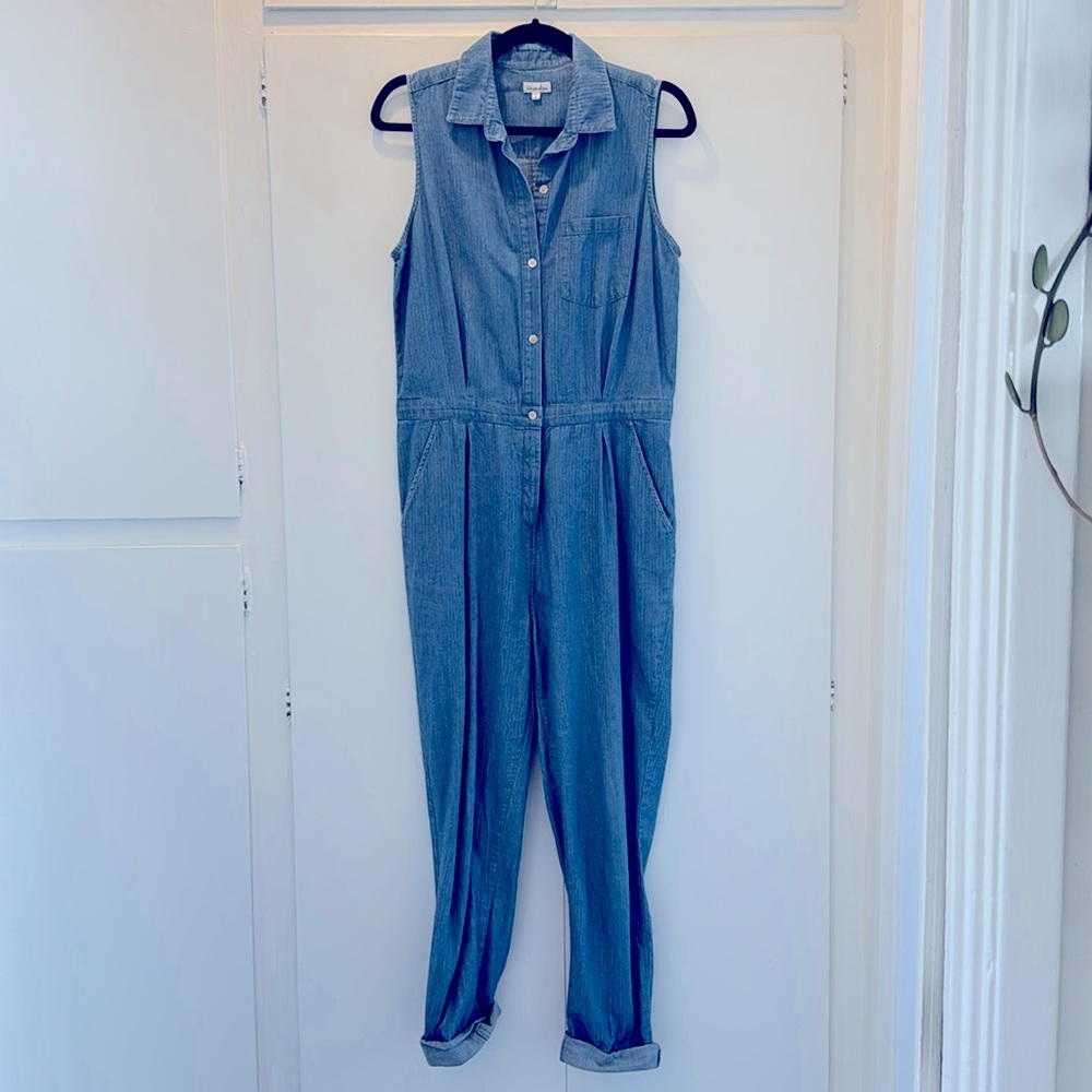 Steven Alan Sleeveless Denim Jumpsuit Size M